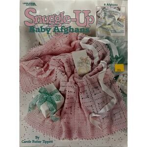 VTG Leisure Arts Crochet Booklet-Snuggle Up Baby Afghans 8 Designs